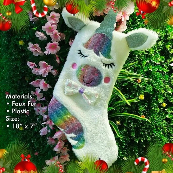 Unicorn Christmas Stocking ☆1 LEFT☆ - Picture 2 of 8